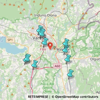Mappa Via Ottorino Rossi, 21100 Varese VA, Italia (3.50182)