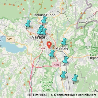 Mappa Via Ottorino Rossi, 21100 Varese VA, Italia (4.38364)