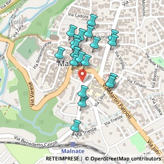 Mappa Piazza XXV Aprile, 21046 Malnate VA, Italia (0.205)