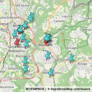 Mappa Via Giuseppe Mazzini, 21046 Malnate VA, Italia (2.146)