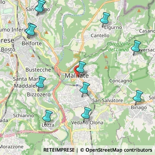 Mappa Piazza XXV Aprile, 21046 Malnate VA, Italia (2.83667)