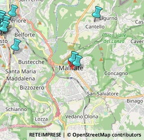 Mappa Piazza XXV Aprile, 21046 Malnate VA, Italia (3.8905)