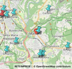 Mappa Piazza XXV Aprile, 21046 Malnate VA, Italia (2.85643)