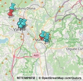 Mappa Piazza XXV Aprile, 21046 Malnate VA, Italia (4.02182)