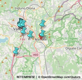 Mappa Piazza XXV Aprile, 21046 Malnate VA, Italia (3.855)