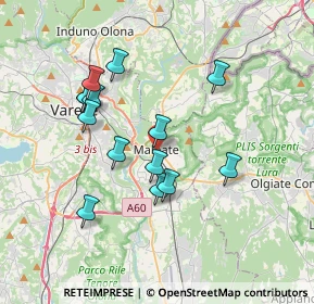 Mappa Piazza XXV Aprile, 21046 Malnate VA, Italia (3.31214)