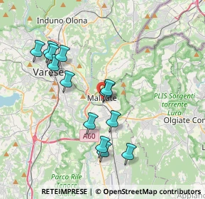 Mappa Piazza XXV Aprile, 21046 Malnate VA, Italia (3.63692)