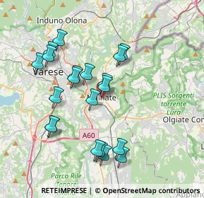 Mappa Piazza XXV Aprile, 21046 Malnate VA, Italia (3.6305)