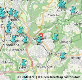 Mappa Via Mauro Conconi, 21046 Malnate VA, Italia (3.15)