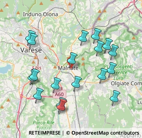 Mappa Via Somalia, 21046 Malnate VA, Italia (4.03667)