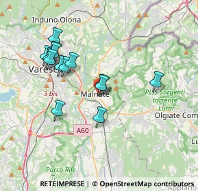 Mappa Via Galileo Ferraris, 21046 Malnate VA, Italia (3.48286)