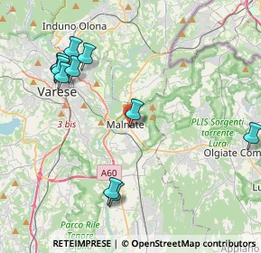 Mappa Via Galileo Ferraris, 21046 Malnate VA, Italia (4.63364)