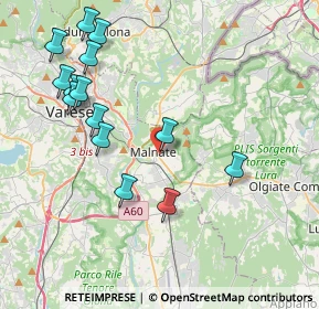 Mappa Via Galileo Ferraris, 21046 Malnate VA, Italia (4.365)