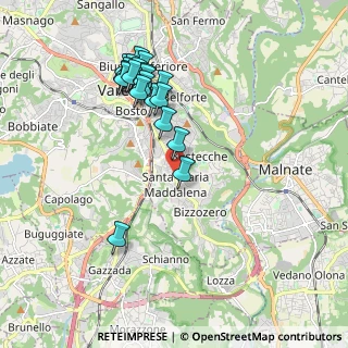 Mappa Via V. Cuoco, 21100 Varese VA, Italia (1.9025)