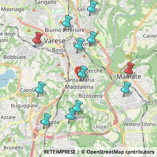 Mappa Via V. Cuoco, 21100 Varese VA, Italia (2.325)