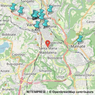 Mappa Via V. Cuoco, 21100 Varese VA, Italia (2.81167)