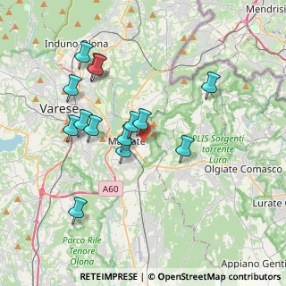 Mappa Via della Brascela, 21046 Malnate VA, Italia (3.58643)