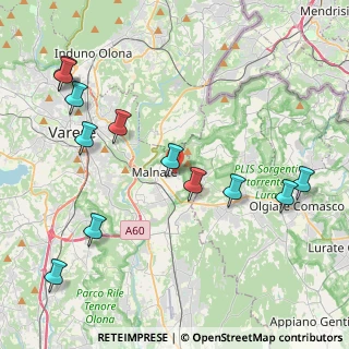 Mappa Via della Brascela, 21046 Malnate VA, Italia (4.86333)