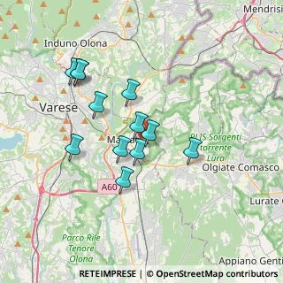 Mappa Via della Brascela, 21046 Malnate VA, Italia (3.06917)