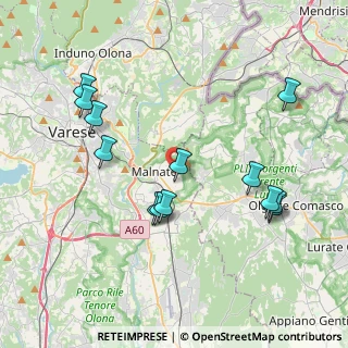 Mappa Via della Brascela, 21046 Malnate VA, Italia (4.09231)