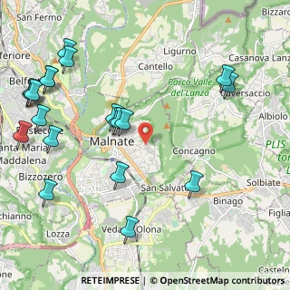 Mappa Via della Brascela, 21046 Malnate VA, Italia (2.6575)