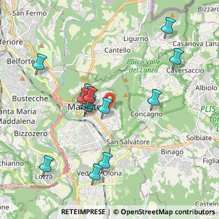 Mappa Via della Brascela, 21046 Malnate VA, Italia (1.99462)