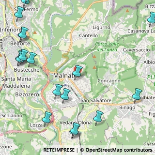 Mappa Viale delle Vittorie, 21046 Malnate VA, Italia (3.28056)