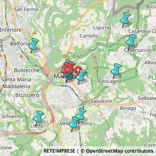 Mappa Viale delle Vittorie, 21046 Malnate VA, Italia (1.88692)