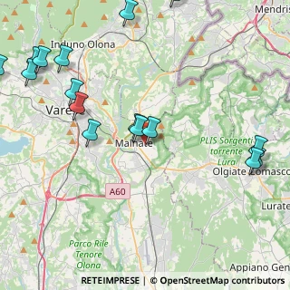 Mappa Viale delle Vittorie, 21046 Malnate VA, Italia (5.5125)