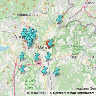 Mappa Viale delle Vittorie, 21046 Malnate VA, Italia (3.99647)