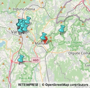 Mappa Via Premuda, 21046 Malnate VA, Italia (4.38917)