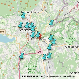 Mappa SS 712 Tangenziale Est di Varese, 21046 Malnate VA, Italia (3.52643)