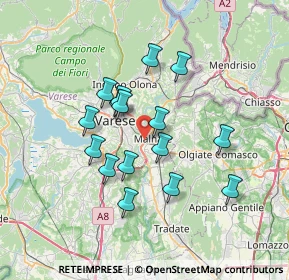 Mappa SS 712 Tangenziale Est di Varese, 21046 Malnate VA, Italia (5.92188)