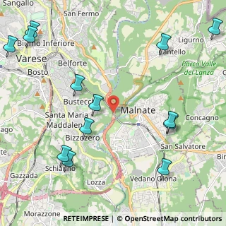 Mappa SS 712 Tangenziale Est di Varese, 21046 Malnate VA, Italia (2.86615)