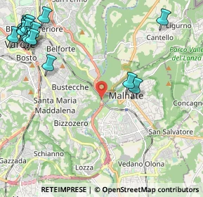 Mappa SS 712 Tangenziale Est di Varese, 21046 Malnate VA, Italia (3.284)