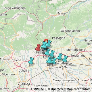 Mappa Vicolo Cornolare, 36060 Romano D'ezzelino VI, Italia (10.58786)