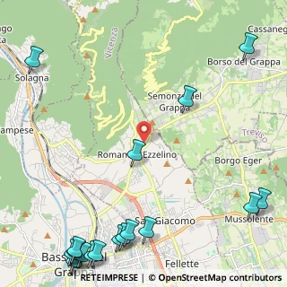 Mappa Vicolo Cornolare, 36060 Romano D'ezzelino VI, Italia (3.59611)