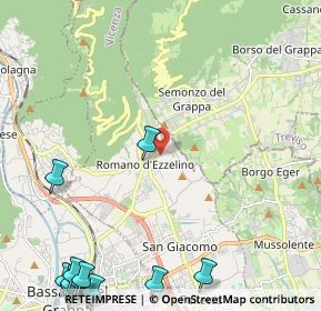 Mappa Percorso Graziano Marin, 36060 Romano D'ezzelino VI, Italia (3.58167)