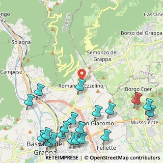 Mappa Via Zaghi, 36060 Romano D'ezzelino VI, Italia (3.195)