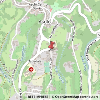 Mappa Via Campo Sportivo, 2, 31011 Asolo, Treviso (Veneto)