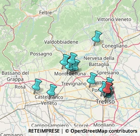 Mappa Via Brigata Reggio, 31044 Montebelluna TV, Italia (13.4625)