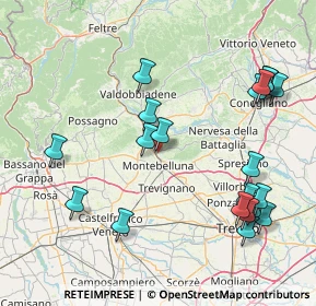 Mappa Via Brigata Reggio, 31044 Montebelluna TV, Italia (18.556)