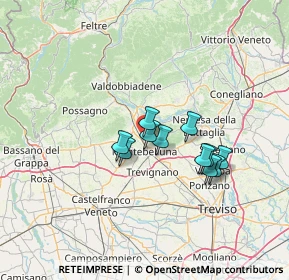 Mappa Via Brigata Reggio, 31044 Montebelluna TV, Italia (10.01818)
