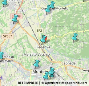 Mappa Via Brigata Reggio, 31044 Montebelluna TV, Italia (3.21692)