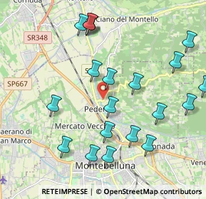 Mappa Via Brigata Reggio, 31044 Montebelluna TV, Italia (2.2305)