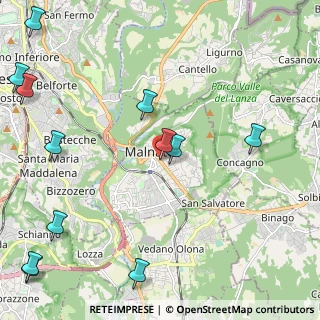 Mappa Via Martiri Patrioti, 21046 Malnate VA, Italia (3.05083)