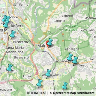 Mappa Via Martiri Patrioti, 21046 Malnate VA, Italia (3.24)