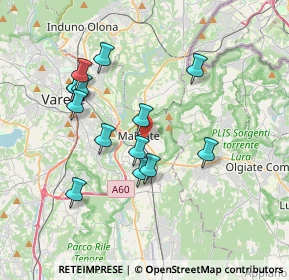 Mappa Via Martiri Patrioti, 21046 Malnate VA, Italia (3.41429)