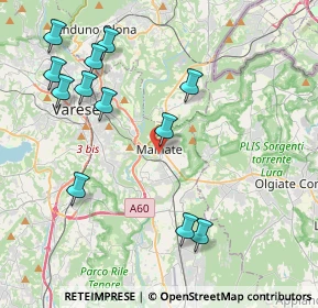 Mappa Via Achille Grandi, 21046 Malnate VA, Italia (4.52667)