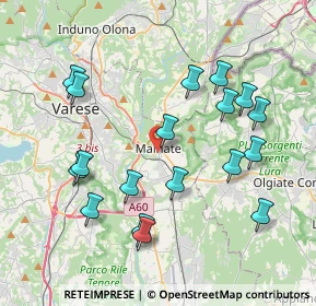 Mappa Via Achille Grandi, 21046 Malnate VA, Italia (4.04722)